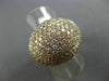 ESTATE EXTRA LARGE 4.16CT DIAMOND 18KT ROSE GOLD 3D PAVE CIRCULAR DOME FUN RING