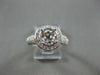 ESTATE 14KT WHITE GOLD SEMI MOUNT ENGAGEMENT RING. 3D ROUND HALO DESIGN
