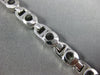 LONG & WIDE .90CT DIAMOND 14KT WHITE GOLD 3D OVAL PAVE SQUARE FUN BRACELET #804