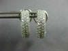 WIDE 1.0CT DIAMOND 14KT WHITE GOLD 3D MULTI ROW SEMI HOOP CLIP ON EARRINGS 26652