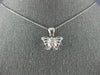 ESTATE 14KT WHITE GOLD 3D HANDCRAFTED CLASSIC BUTTERFLY FLOATING PENDANT #25153
