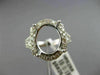ESTATE LARGE .80CT DIAMOND 14KT WHITE GOLD OVAL HALO SEMI MOUNT ENGAGEMENT RING