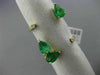ESTATE LARGE 1.40CT DIAMOND & AAA EMERALD 14KT YELLOW GOLD DOUBLE PEAR FUN RING