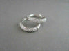 ESTATE 1.0CT DIAMOND 14KT WHITE GOLD 3D CLASSIC HOOP EARRINGS