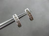 ESTATE .20CT DIAMOND 14KT WHITE GOLD 3D 5 STONE CLASSIC UMBRELLA STUD EARRINGS