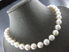 ESTATE LARGE AAA SOUTH SEA PEARL 14KT WHITE GOLD 3D CLASSIC LOVE NECKLACE #27951