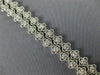 3.10CT DIAMOND 18KT WHITE GOLD 3D 4 LEAF CLOVER FLOWER ETERNITY TENNIS NECKLACE