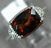 1.76CT DIAMOND & AAA GARNET 14KT WHITE GOLD 3D FILIGREE FRIENDSHIP PROMISE RING