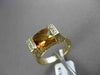 ESTATE LARGE 1.79CT DIAMOND & EXTRA FACET CITRINE 14KT YELLOW GOLD TENSION RING