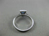 ESTATE .86CT DIAMOND & SAPPHIRE 18KT WHITE GOLD SQUARE CLASSIC ENGAGEMENT RING