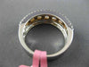 ESTATE 1.95CT WHITE & PINK DIAMOND 18K WHITE GOLD SEMI ETERNITY ANNIVERSARY RING