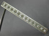 ANTIQUE LONG .50CT DIAMOND PLATINUM 3D OPEN RECTANGULAR FILIGREE PIN BROOCH