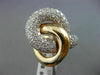 ESTATE EXTRA LARGE 2.07CT DIAMOND 14K WHITE & ROSE GOLD MULTI ROW LOVE KNOT RING
