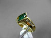 ESTATE 1.10CTW DIAMOND & AAA MARQUISE EMERALD 14KT YELLOW GOLD ENGAGEMENT RING