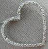 ESTATE .28CT DIAMOND 14K WHITE GOLD 3D OPEN HEART ETERNITY LOVE PENDANT W/ CHAIN
