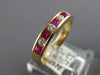 ESTATE .66CT DIAMOND & AAA RUBY 14K YELLOW GOLD CHANNEL WEDDING ANNIVERSARY RING