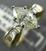 ESTATE 1.93CT DIAMOND 14KT WHITE & YELLOW GOLD MARQUISE ENGAGEMENT RING #21644