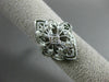 ESTATE LARGE .52CT DIAMOND 14KT WHITE GOLD 3D OPEN FILIGREE MARQUISE FLOWER RING