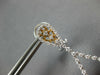 EXTRA LARGE 2.91CT DIAMOND 18K WHITE & ROSE GOLD FLOWER CLIP ON HANGING EARRINGS