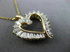 ESTATE .26CT DIAMOND 14KT YELLOW GOLD 3D CLASSIC SOLITAIRE HEART PENDANT #1760