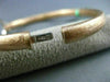 ESTATE LARGE .75CT DIAMOND 18KT WHITE ROSE GOLD MATTE SHINY LOVE BANGLE BRACELET