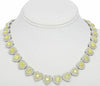 LARGE 22.54CT WHITE & FANCY YELLOW DIAMOND 18K 2 TONE GOLD HEART TENNIS NECKLACE