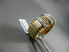 ESTATE LARGE .46CT DIAMOND 18KT WHITE & ROSE GOLD MULTI ROW PAVE FLEXIBLE RING