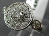 ANTIQUE WIDE .63CT DIAMOND 14KT WHITE GOLD CIRCLE FILIGREE COCKTAIL RING #16169