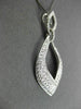 ESTATE .80CT ROUND DIAMOND 18KT WHITE GOLD 3D RAINDROP PENDANT & CHAIN BEAUTIFUL