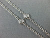 ESTATE EXTRA LARGE 32.4CT DIAMOND & AAA TANZANITE 18K WHITE GOLD LARIAT NECKLACE