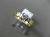 ESTATE .60CT DIAMOND 14KT TWO TONE GOLD 3 STONE SEMI BEZEL ENGAGEMENT RING #1541
