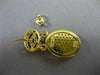 ESTATE LARGE 2.62CT DIAMOND & TOPAZ 18KT TWO TONE GOLD 3D OVAL FLOATING EARRINGS