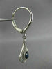 ESTATE .69CT DIAMOND & SAPPHIRE 14K WHITE GOLD TEAR DROP FLOWER HANGING EARRINGS