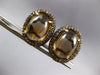 LARGE 3.5CT MOCHA DIAMOND & AAA SMOKY TOPAZ 18KT YELLOW GOLD 3D CLIP ON EARRINGS