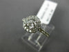 ESTATE .95CT ROUND DIAMOND 14KT WHITE GOLD CLASSIC 4 PRONG HALO ENGAGEMENT RING
