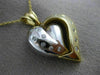 ESTATE .30CT DIAMOND 14KT WHITE & YELLOW GOLD DOUBLE HEART ETOILE PENDANT #17199