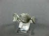 ESTATE 1.01CT DIAMOND 14KT WHITE GOLD 3D MULTI ROW WAVE SWIRL ANNIVERSARY RING