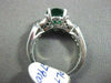 ESTATE LARGE 2.69CT DIAMOND & AAA ROUND EMERALD PLATINUM CLASSIC ENGAGEMENT RING