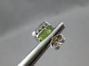 3.41CT DIAMOND & AAA PERIDOT 14KT WHITE GOLD CUSHION & ROUND HALO STUD EARRINGS