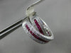 ESTATE WIDE 1.65CT DIAMOND & RUBY 14KT WHITE GOLD FILIGREE CRISS CROSS LOVE RING