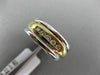 ESTATE WIDE .22CT DIAMOND 14KT WHITE & YELLOW GOLD CLASSIC FIVE STONE MENS RING