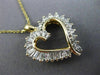ESTATE .26CT DIAMOND 14KT YELLOW GOLD 3D CLASSIC SOLITAIRE HEART PENDANT #1760