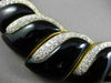 ESTATE WIDE 20CT DIAMOND & ONYX 18KT TWO TONE GOLD GRADUATING CHOKER NECKLACE