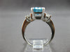 LARGE 4.07CT DIAMOND & AAA AQUAMARINE 14KT WHITE GOLD 3D ENGAGEMENT RING #57860