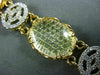 ESTATE WIDE 2.25CT DIAMOND & YELLOW TOPAZ 18KT TWO TONE GOLD 3D OVAL BRACELET