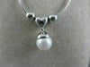 ESTATE 7MM SOUTH SEA PEARL 14K WHITE GOLD HEART NECKLACE 16.50" INCH ITALY 21700
