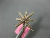 ESTATE LARGE .48CT ROUND DIAMOND 18KT YELLOW GOLD STAR FLOWER SNOWFLAKE RING