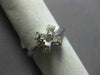 ANTIQUE DIAMOND 14K WHITE GOLD 3D ROUND FLOWER SEMI MOUNT ENGAGEMENT RING #14766
