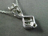 ESTATE .56CT ROUND BAGUETTE PRINCESS DIAMOND 14KT WHITE GOLD 3D SQUARE PENDANT