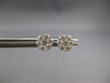ESTATE .59CT DIAMOND 14KT WHITE GOLD 3D CLASSIC FLOWER STUD EARRINGS